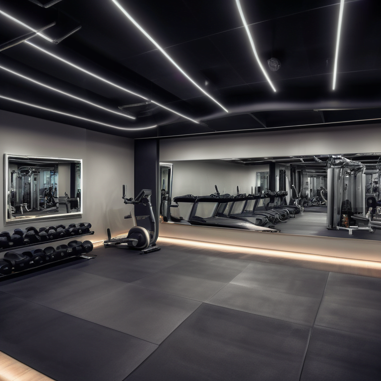 High-end fitness equipment and active members in a spacious, modern luxury gym.